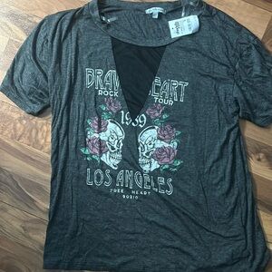 Charolette Russe mesh graphic tshirt NWT